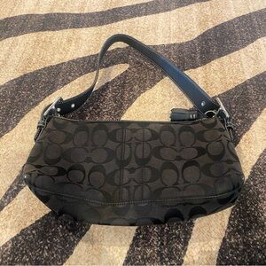 Bag, Coach Black Signature Small Shoulder